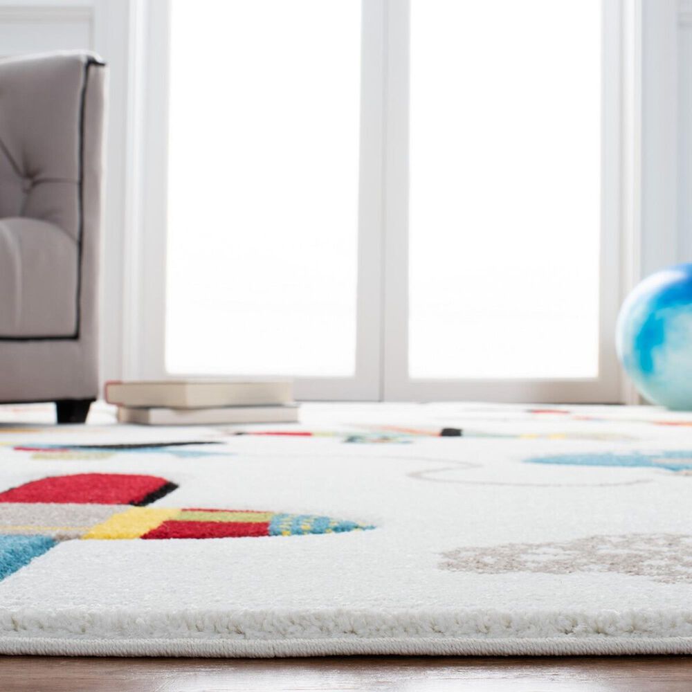 Safavieh Carousel Outer Space 2&#39;3&quot; x 6&#39; Ivory and Blue Kids Runner, , large