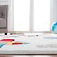 Safavieh Carousel Outer Space 2"3" x 6" Ivory and Blue Kids Runner, , large