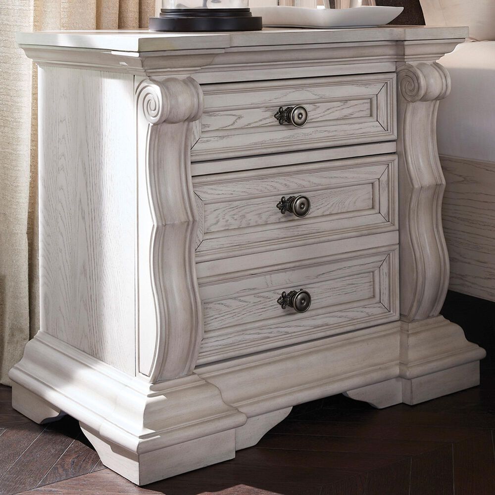 Ashley Bruchandi 3-Drawer Nightstand in Antique White, , large