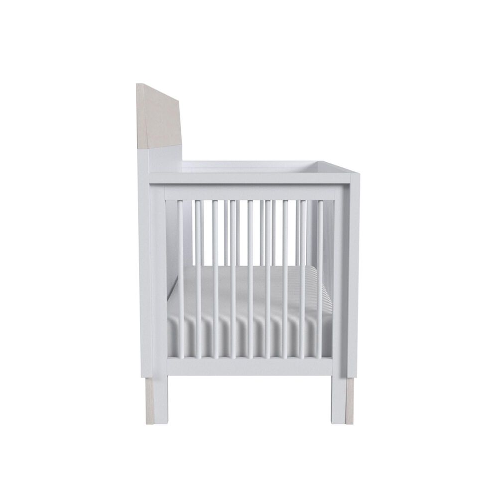 Eastern Shore Rowan 4-In-1 Convertible Crib in Ash Linen White, , large