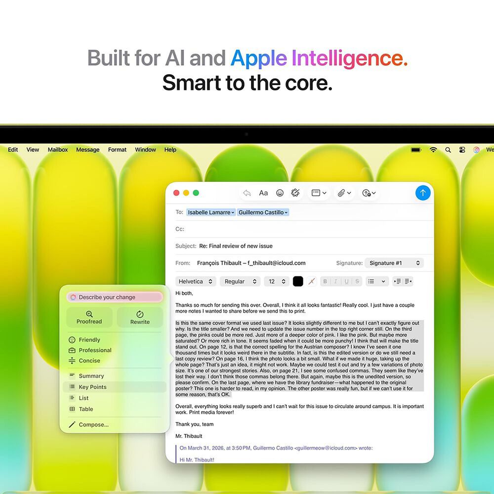 Apple 13" MacBook Neo | Apple A18 Pro Chip - 6-core CPU and 5-core GPU - 8GB RAM - 512GB SSD in Citrus with 3-Year AppleCare+, , large