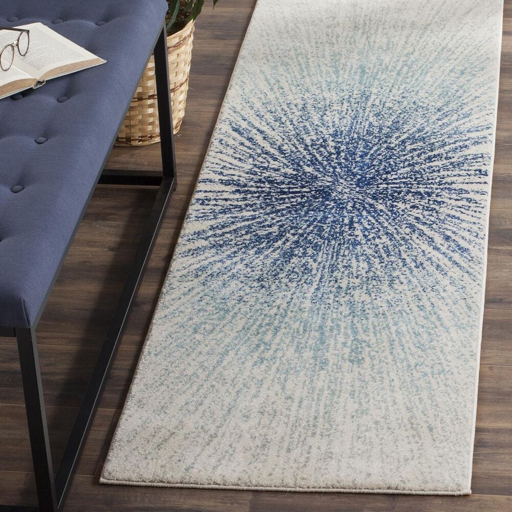 Safavieh Evoke EVK228A-27 2"2" x 7" Royal/Ivory Runner, , large