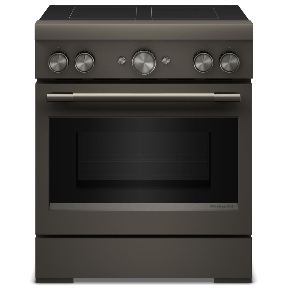 KitchenAid 30" Induction Commercial Range in Black Ore, , large
