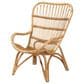 Baxton Studio Earvin Rattan Arm Chair in Natural Brown, , large