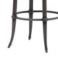 Armen Living Vince Bar Height Stool with Mushroom Brown Upholstery in Antique Pewter, , large