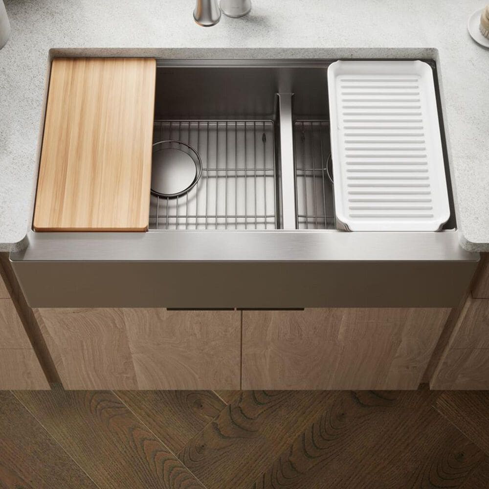 Kohler Strive 35.5" Undermount Double-Bowl Kitchen Sink in Stainless Steel, , large