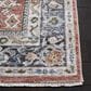 Safavieh Jasmine 9" x 12" Rust and Navy Area Rug, , large