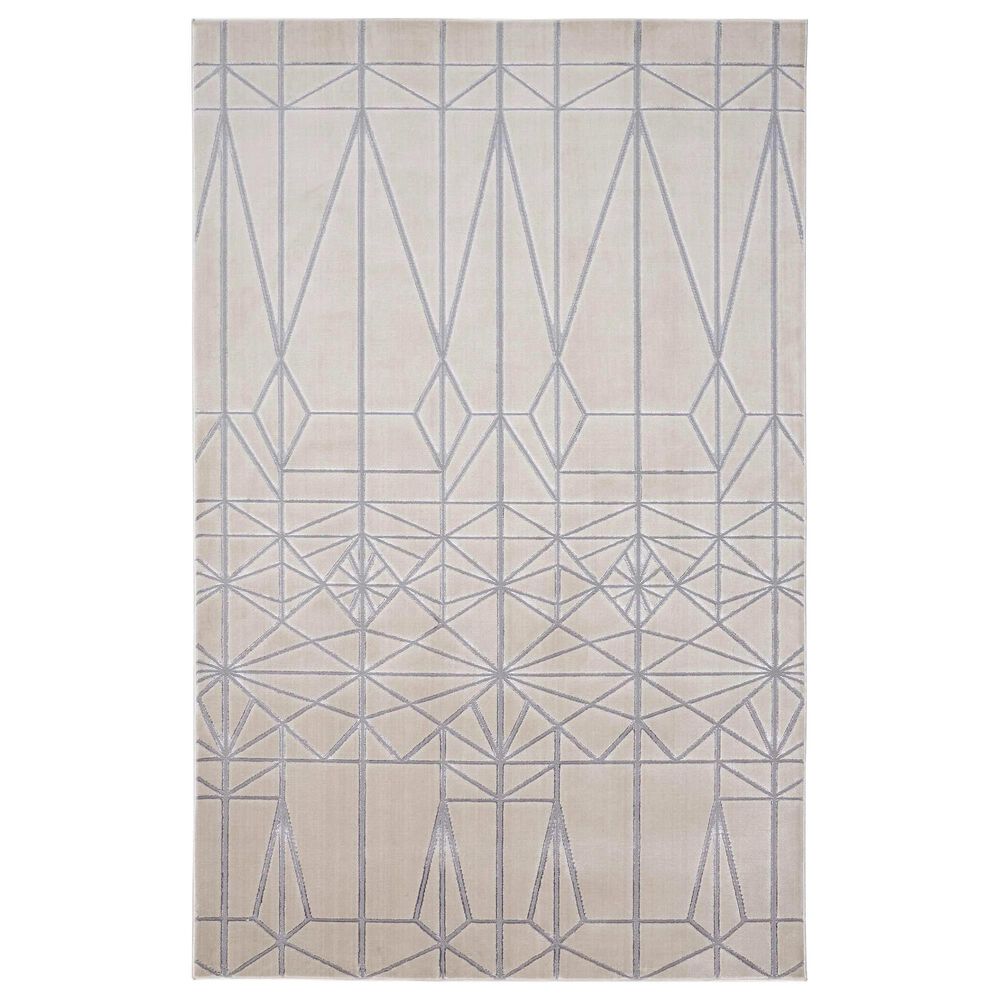 Feizy Micah 9"2" x 12" Ivory and Silver Area Rug, , large