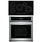 Frigidaire 2-Piece Kitchen Package with Stainless Steel 27" Single Electric Wall Oven and Black 36" Induction Cooktop, , large