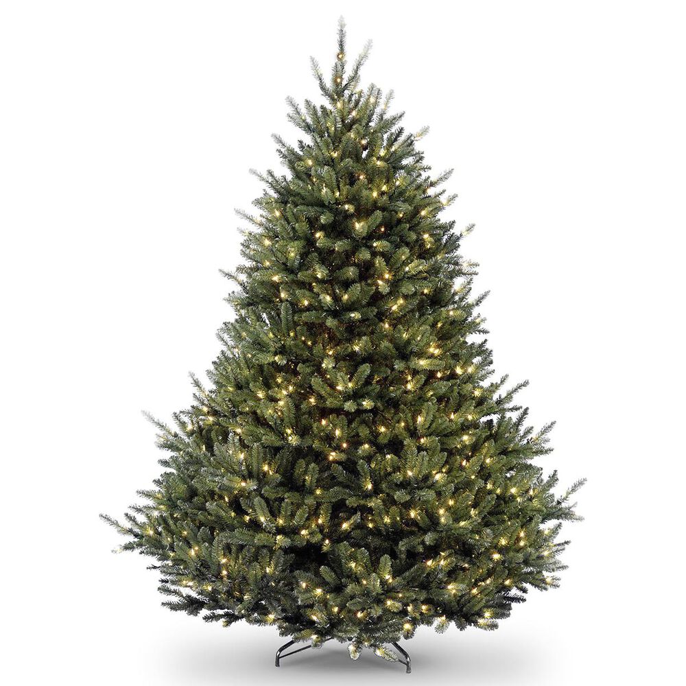 National Tree 7.5" Natural Fraser Fir Hinged Tree with 1200 White Lights, , large