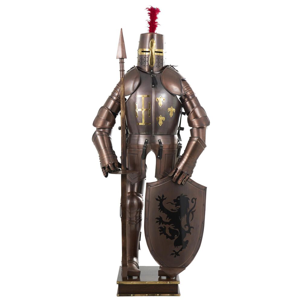 Maple and Jade People Replica Medieval Decorative Armor in Polished Copper, Red, Gold and Black, , large