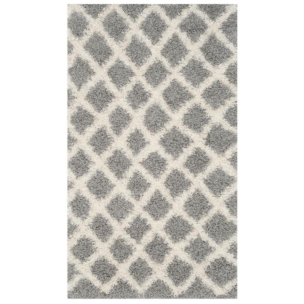 Safavieh Dallas Shag SGD258G-3 3&#39; x 5&#39; Grey/Ivory Area Rug, , large