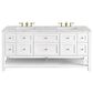 James Martin Vanities Breckenridge 72" Double Bathroom Vanity in Bright White with 3 cm Eternal Jasmine Pearl Silestone Top, Rectangular Sinks and FreePower Wireless Charger, , large