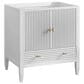 James Martin Myrrin 30" Single Bathroom Vanity in Bright White with 3 cm Victorian Silver Silestone Top and Rectangular Sink, , large