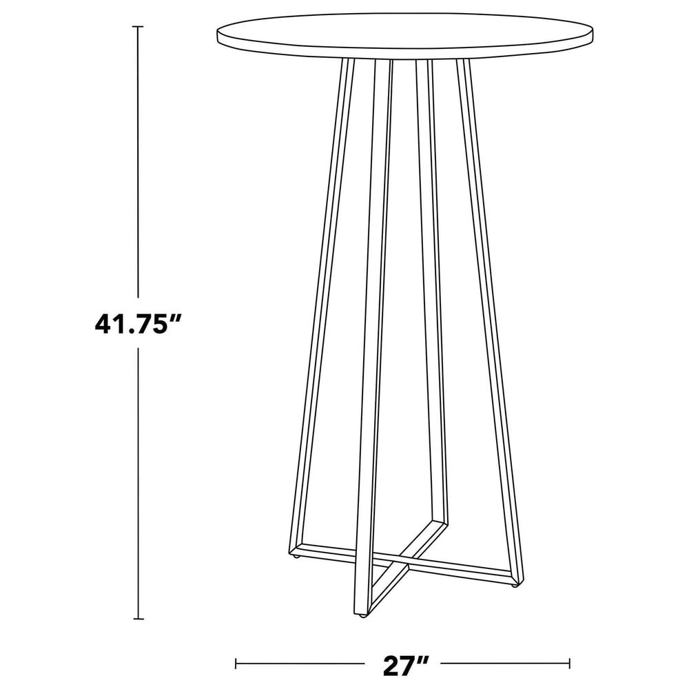 LumiSource Cosmo Bar Table in Black Metal and Black Wood, , large