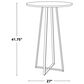 LumiSource Cosmo Bar Table in Black Metal and Black Wood, , large