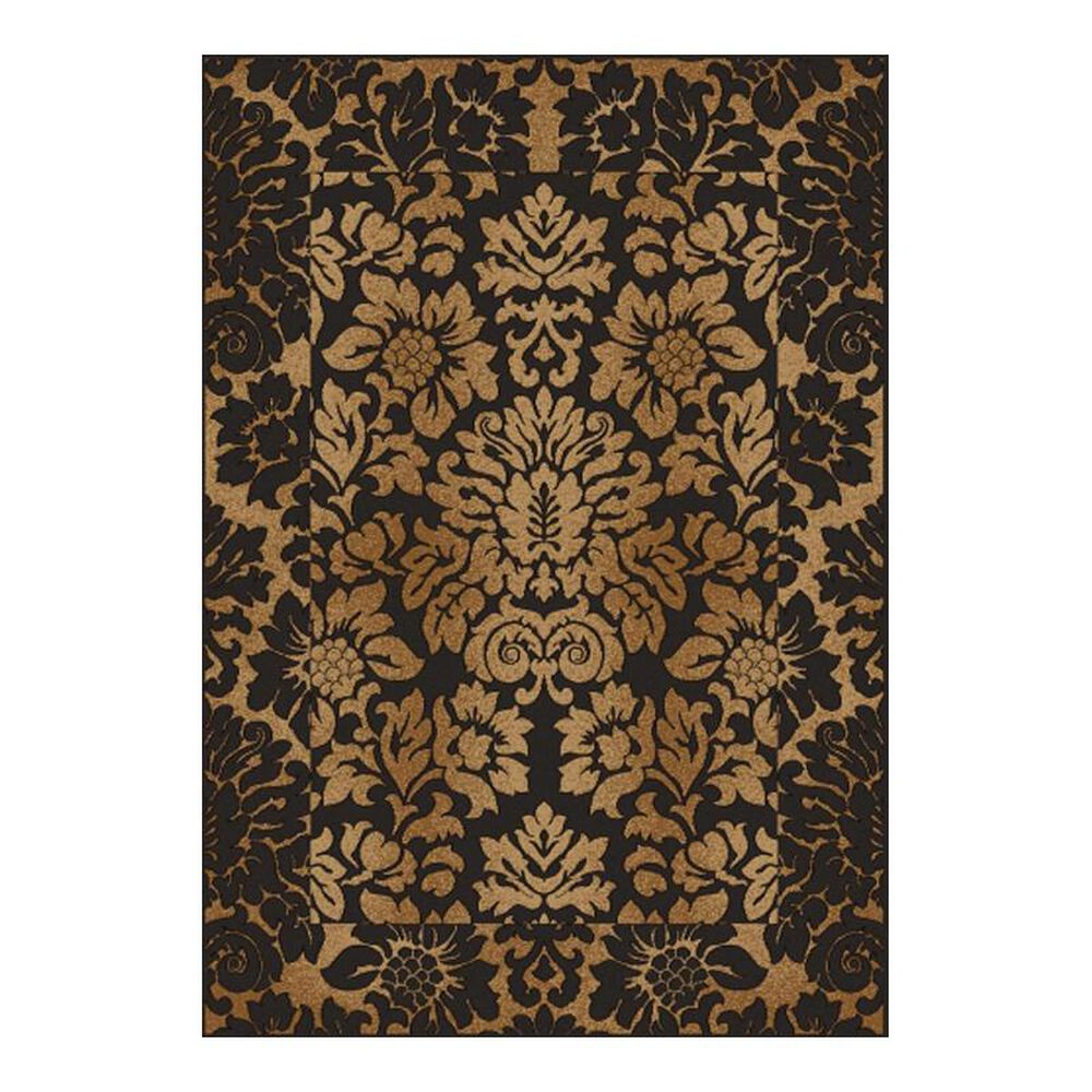 Radici USA Bergamo 1717 5'3" Round Brown Area Rug, , large