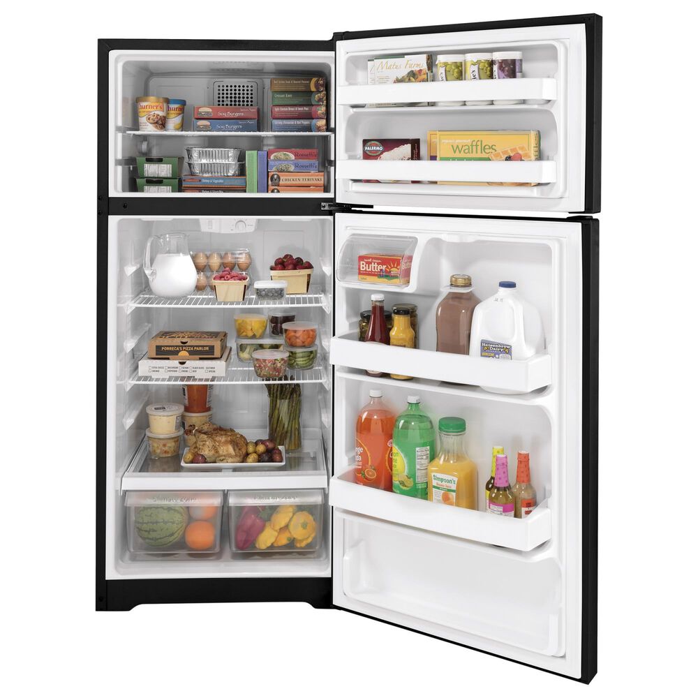 GE Appliances 16.6 Cu. Ft. Energy Star Top Freezer Refrigerator in Black, , large