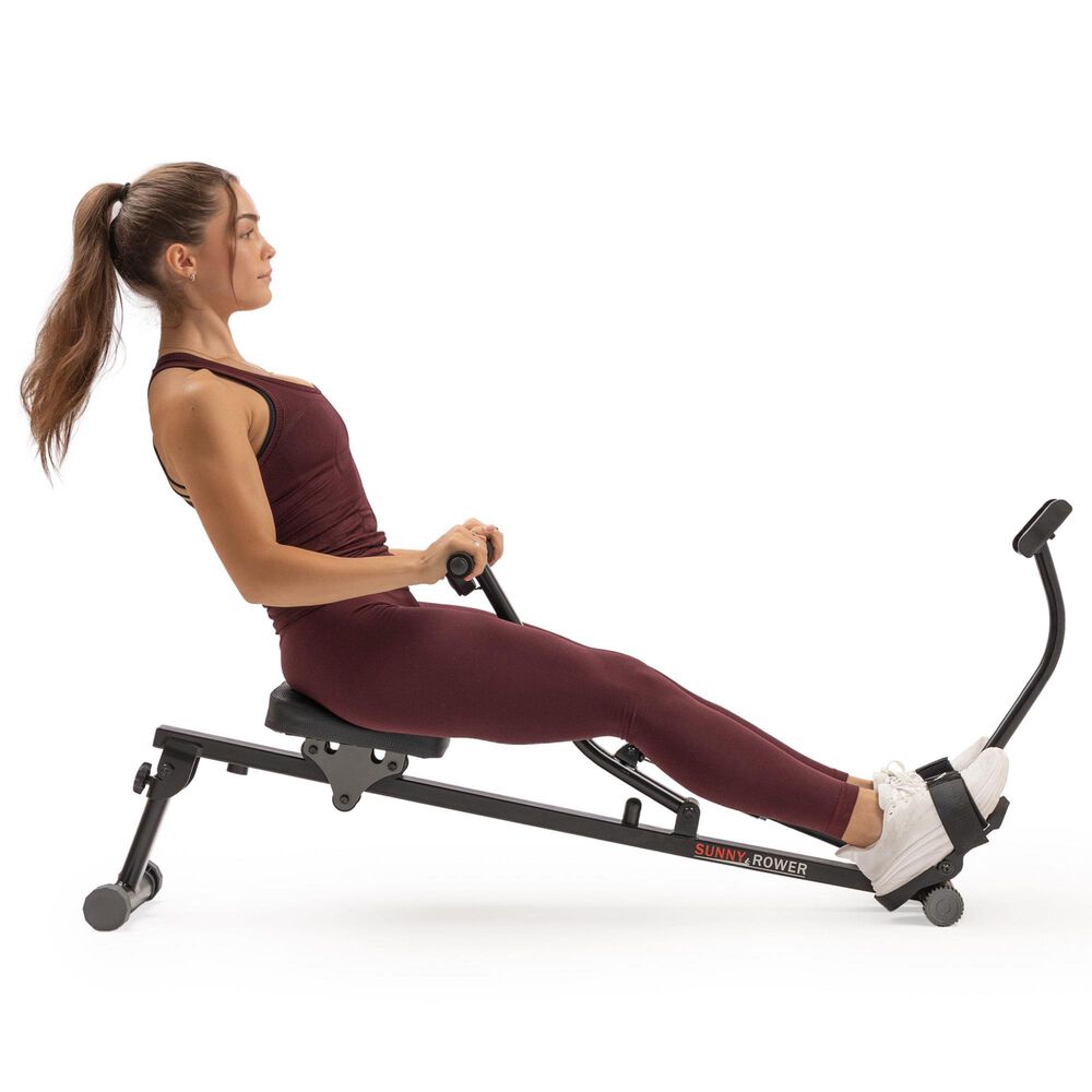 Sunny Health &amp; Fitness Smart Adjustable Rower in Black, , large