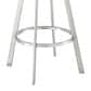 Blue River Flynn 30" Swivel Bar Stool with White Cushion in Brushed Stainless Steel, , large