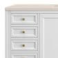 James Martin Vanities Chicago 60" Single Bathroom Vanity in Glossy White with 3 cm Eternal Marfil Quartz Top and Rectangular Sink, , large