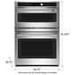Cafe 30" Combination Double Wall Oven with Convection in Stainless Steel, , large