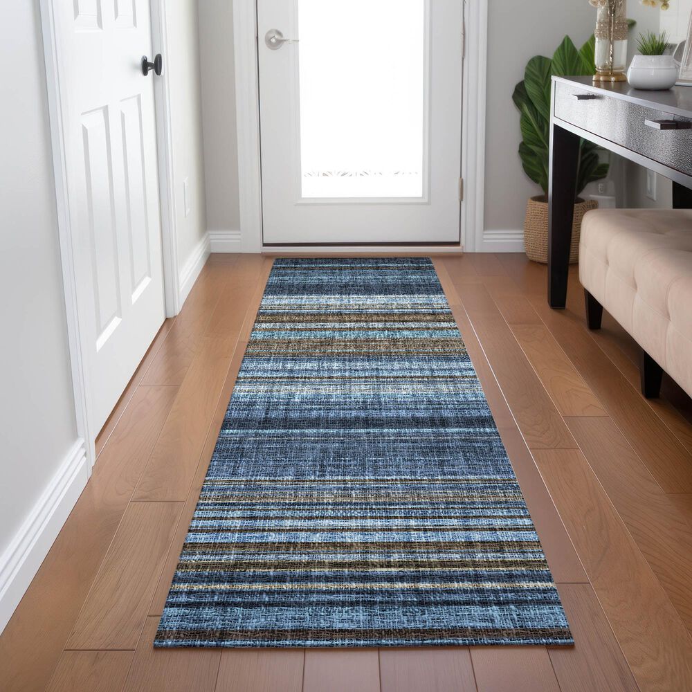 Dalyn Rug Company Portico PO2 Navy 2&#39;3&quot; x 7&#39;6&quot; Runner, , large