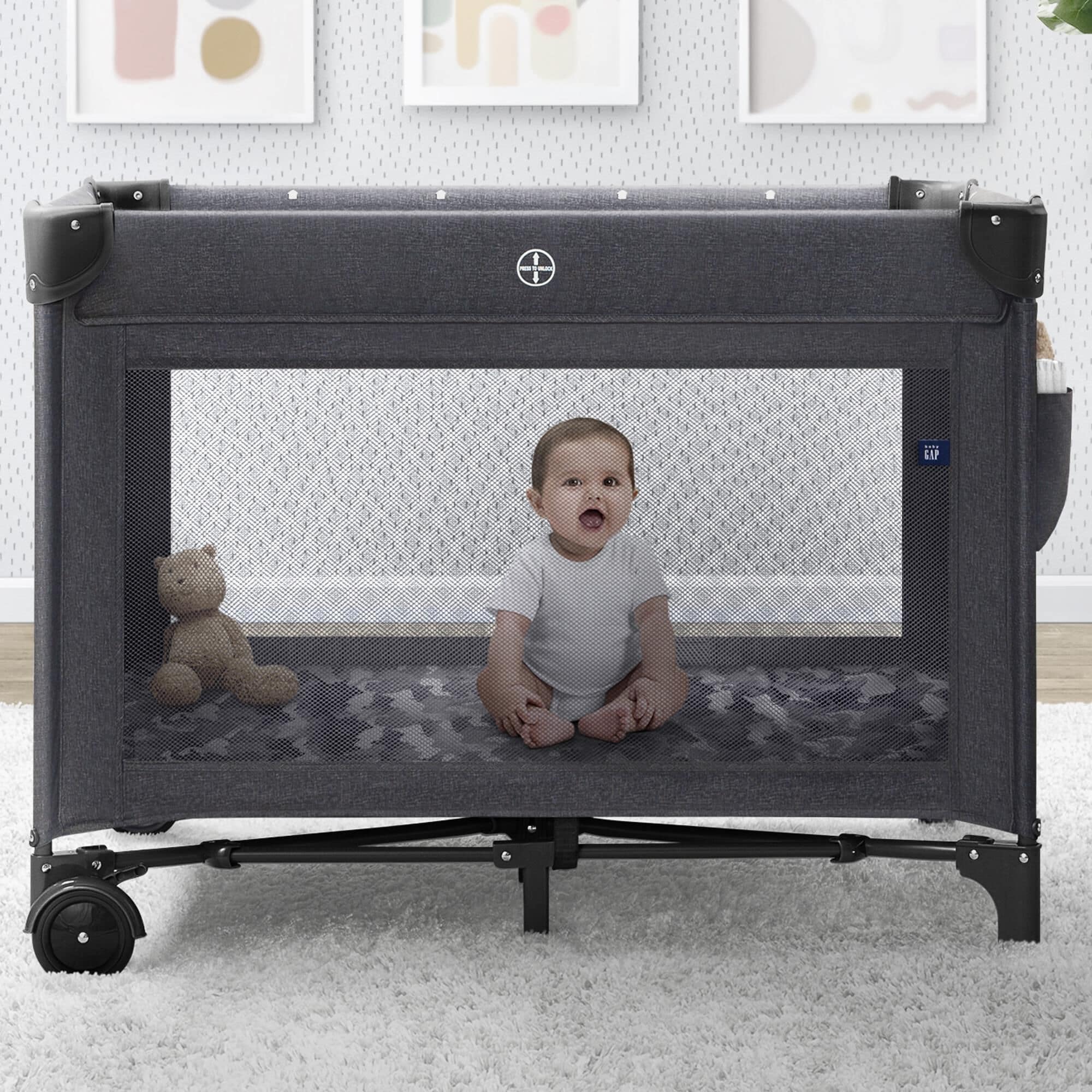 Delta Deluxe Play Yard in Black Camo Shop NFM