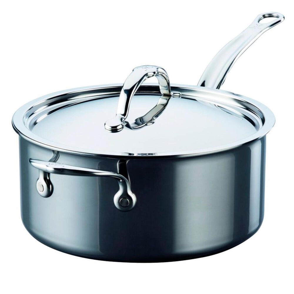 Hestan 4qt Covered Saucepan with Helper Handle in Stainless Steel , , large