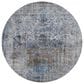 Dalyn Rug Company Karaj KJ2 8" Round Blue Indoor/Outdoor Area Rug, , large