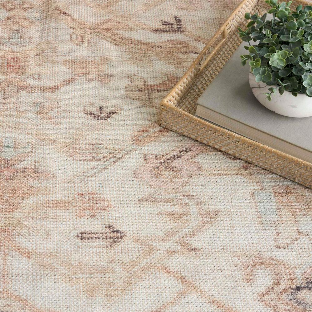 Nourison Vintage Washables Beige 5'3" x 7'3" Area Rug, , large