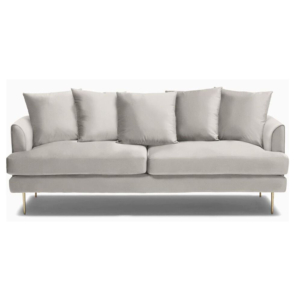 Joybird Aime Sofa in Tussah Snow Velvet and Gold, , large