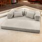 Jaxx Unsofa Stationary Loveseat in Stucco Grey, , large