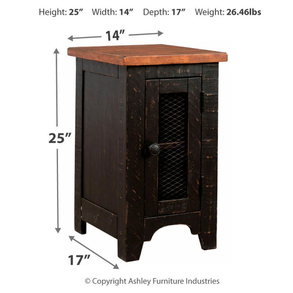 Ashley Valebeck Chair Side End Table in Black and Brown, , large