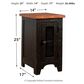 Ashley Valebeck Chair Side End Table in Black and Brown, , large