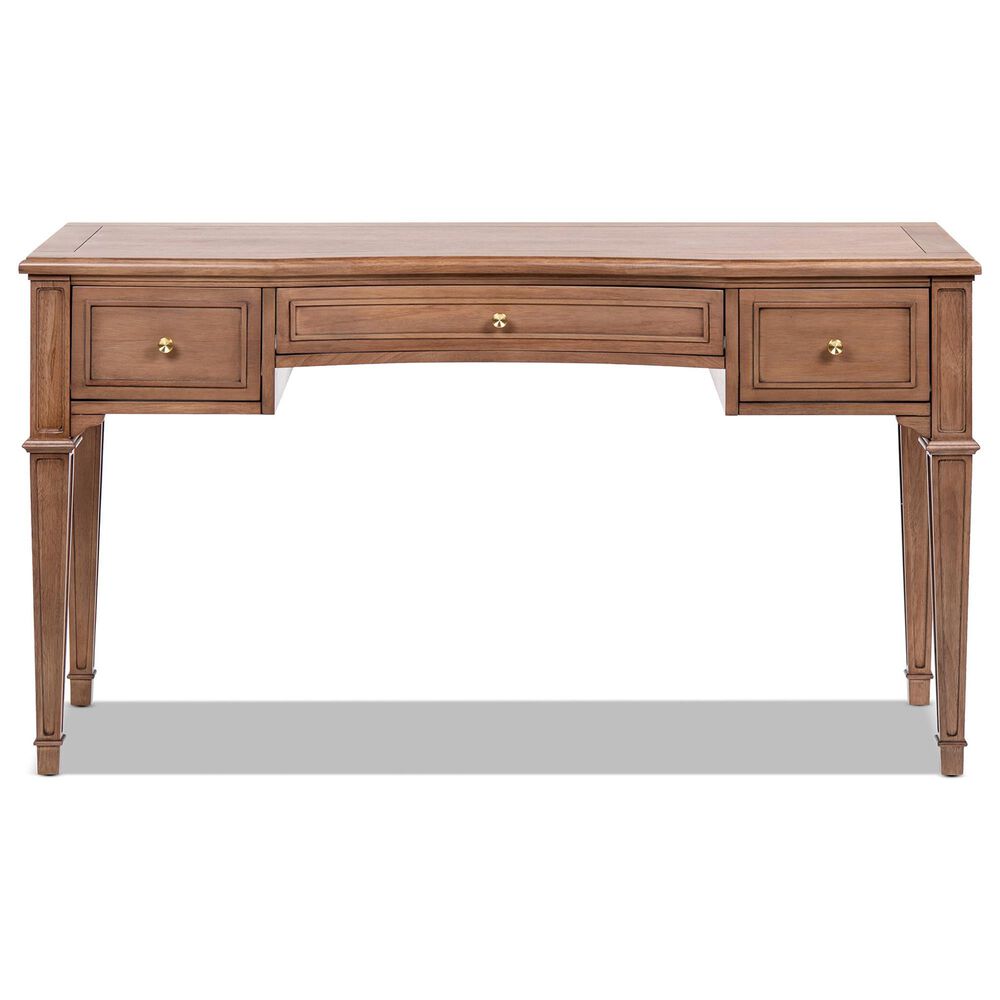Jennifer Taylor Home Dauphin 55" 3-Drawer Executive Desk in Brown, , large