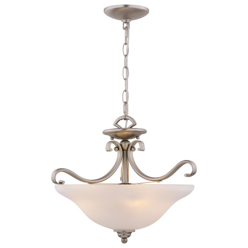 Vaxcel Monrovia 3-Light Semi Flush Mount in Brushed Nickel, , large