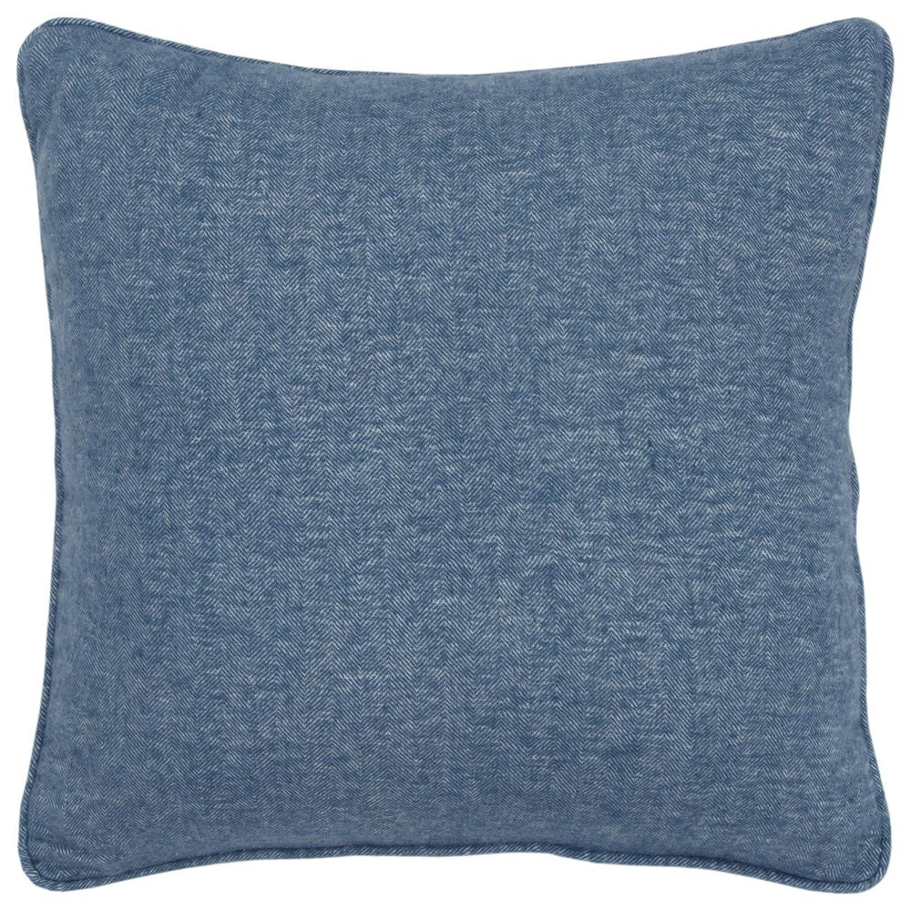 Rizzy Home Solid 20" Down Filled Pillow in Blue, , large