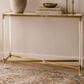 Maple and Jade 32" Rectangular Console Table with Mirrored Top in Gold, , large