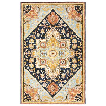 Oriental Weavers Alfresco 28408 3"6" x 5"6" Navy and Rust Area Rug, , large