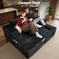 HOMLUX Sectional Sofa, with High Density Foam, Standard Plush Couch in Black, , large