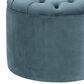 Tov Furniture Queen Velvet Storage Ottoman in Sea Blue, , large