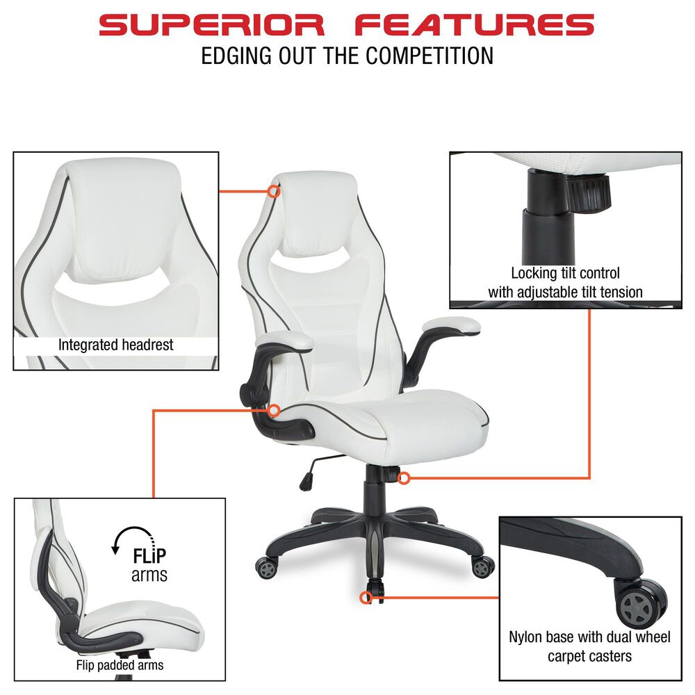 Valor Living Xeno Gaming Chair in Black and Red, , large