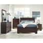 Pacific Landing Kauffman Queen Panel Bed in Dark Cocoa, , large