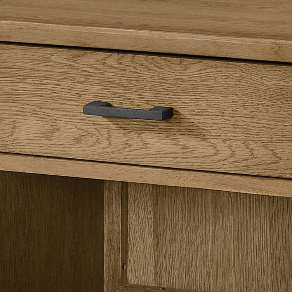 Eastern Shore Newport 1-Drawer Nightstand in Natural Oak and Matte Black, , large