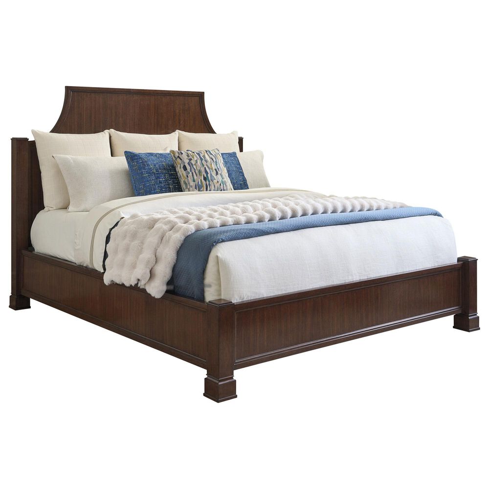 Lexington Furniture Essex King Poster Bed in Walnut and Rose Gold, , large