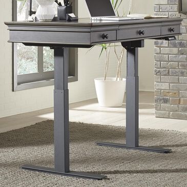 Riva Ridge Oxford 60" Adjustable Desk in Peppercorn, , large