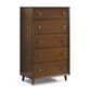 Flexsteel Ludwig 5-Piece Queen Bedroom Set in Walnut, , large