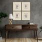 Paragon 18" x 20" Floral Sketch Wall Art in Blue (Set of 4), , large