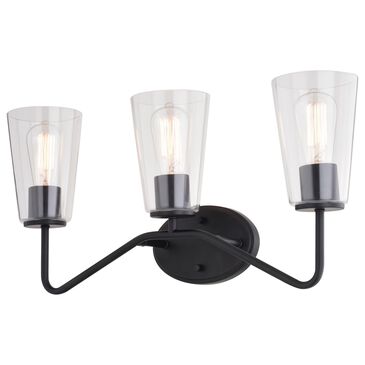 Vaxcel Beverly 3-Light Bathroom Vanity in Matte Black, , large
